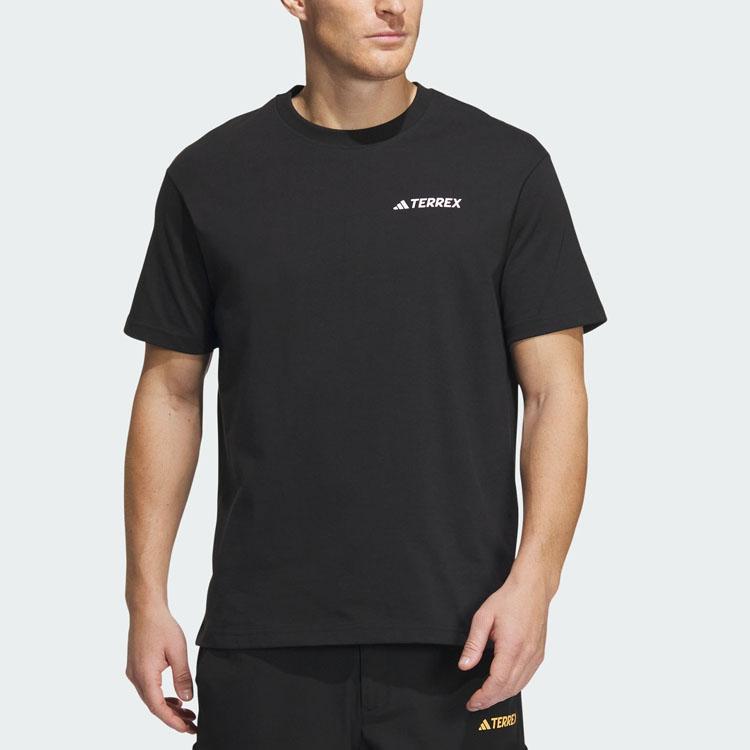 adidas Campyx Графический Логотип Футболка с коротким рукавом Унисекс Черный IC1948