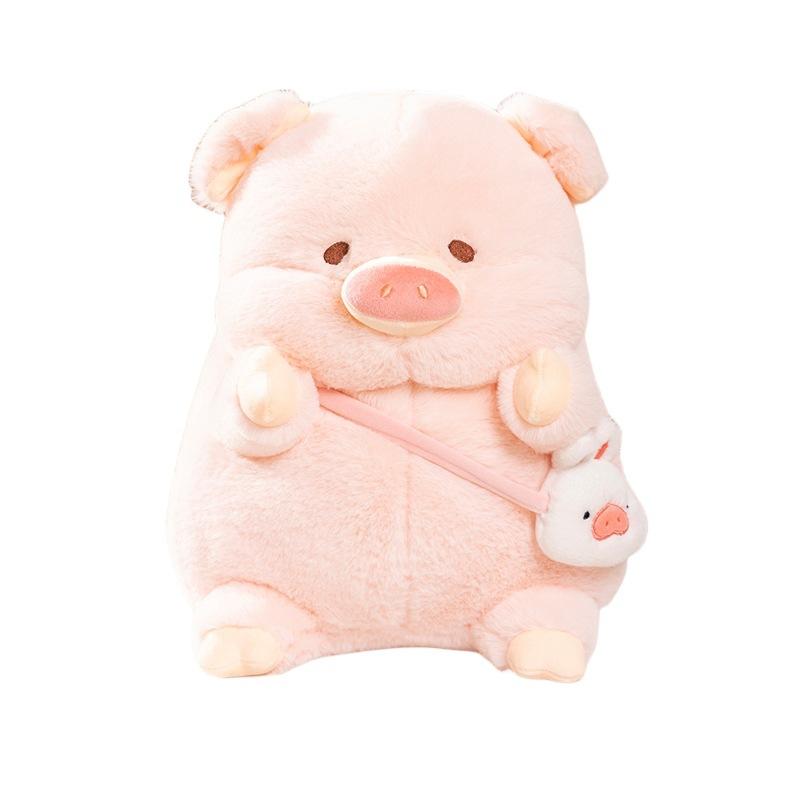 Cute Pink Piggy Doll Plush Toy Backpack Pig Doll Silly Pig Children Throw Pillow Backpack Rabbit Pig