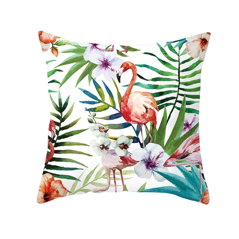 Tropical Pillow Cover Polyester Printed Leaf Cushion Case Sofa Home Decor xcm Bedroom Living Room Throw Pillowcase Gift