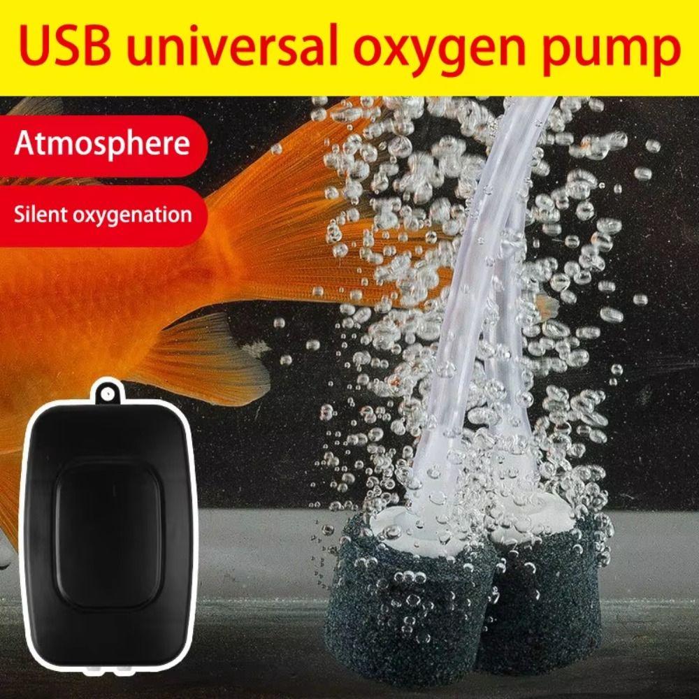 Mini Fish Tank Oxygen Pump Efficient USB Oxygenator Portable Aquarium Aerator Fish Farming