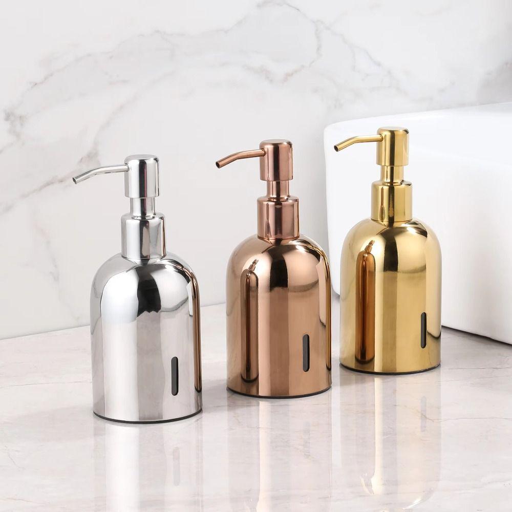 Refillable Bathroom Soap Dispenser Stainless Steel Hand Soap Jar Kitchen