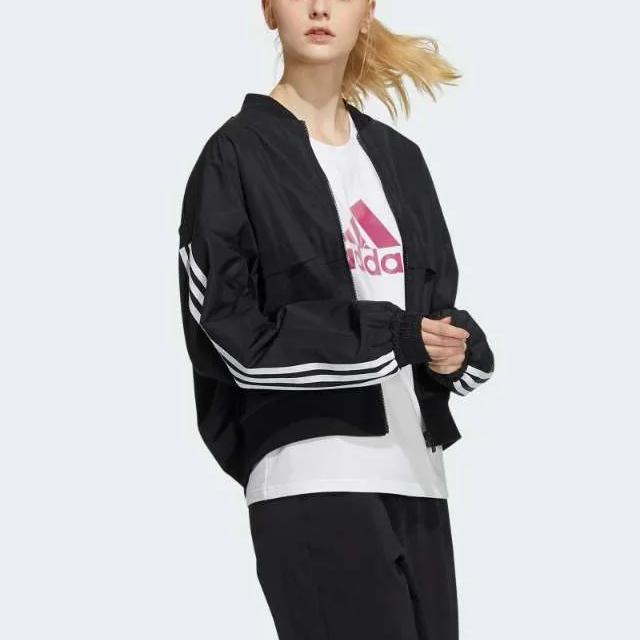 Adidas Fi W Bomber Повседневная спортивная дышащая тканая куртка женская куртка черная H09767