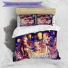 3pcs Custom Name Cartoon Genshin Impact characters Bedding Set Duvet Cover Closure Includes 1 Duvet Cover & 2 Pillowcases for All Seasons Bedroom Deco