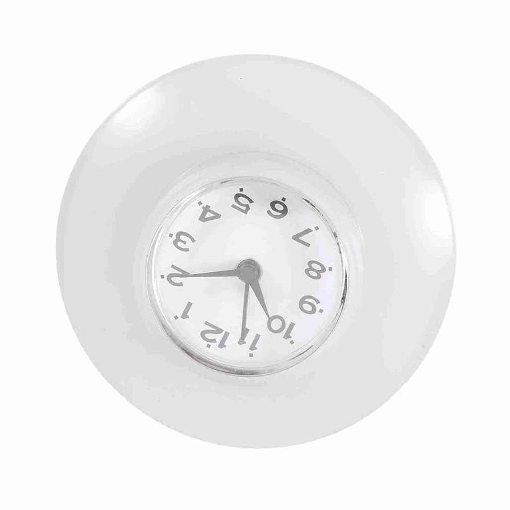 Ванная Кухня Зеркало Присоска Настенные Часы Душ Водонепроницаемые Кварцевые Часы Украшения Белый