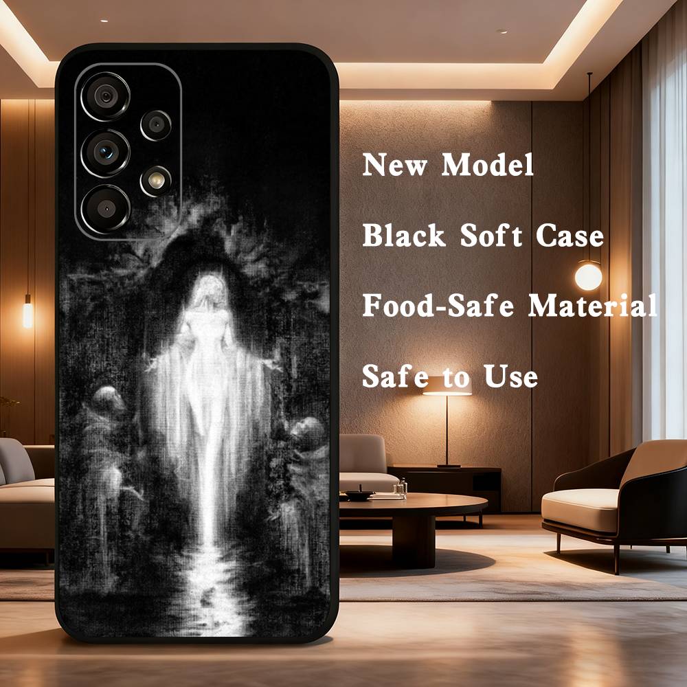 Sword White Hair Witch For Samsung Galaxy A73,31,71,53,32,72,Note,22,41,8,9,52,J7,Soft Black Silicone Cover Case