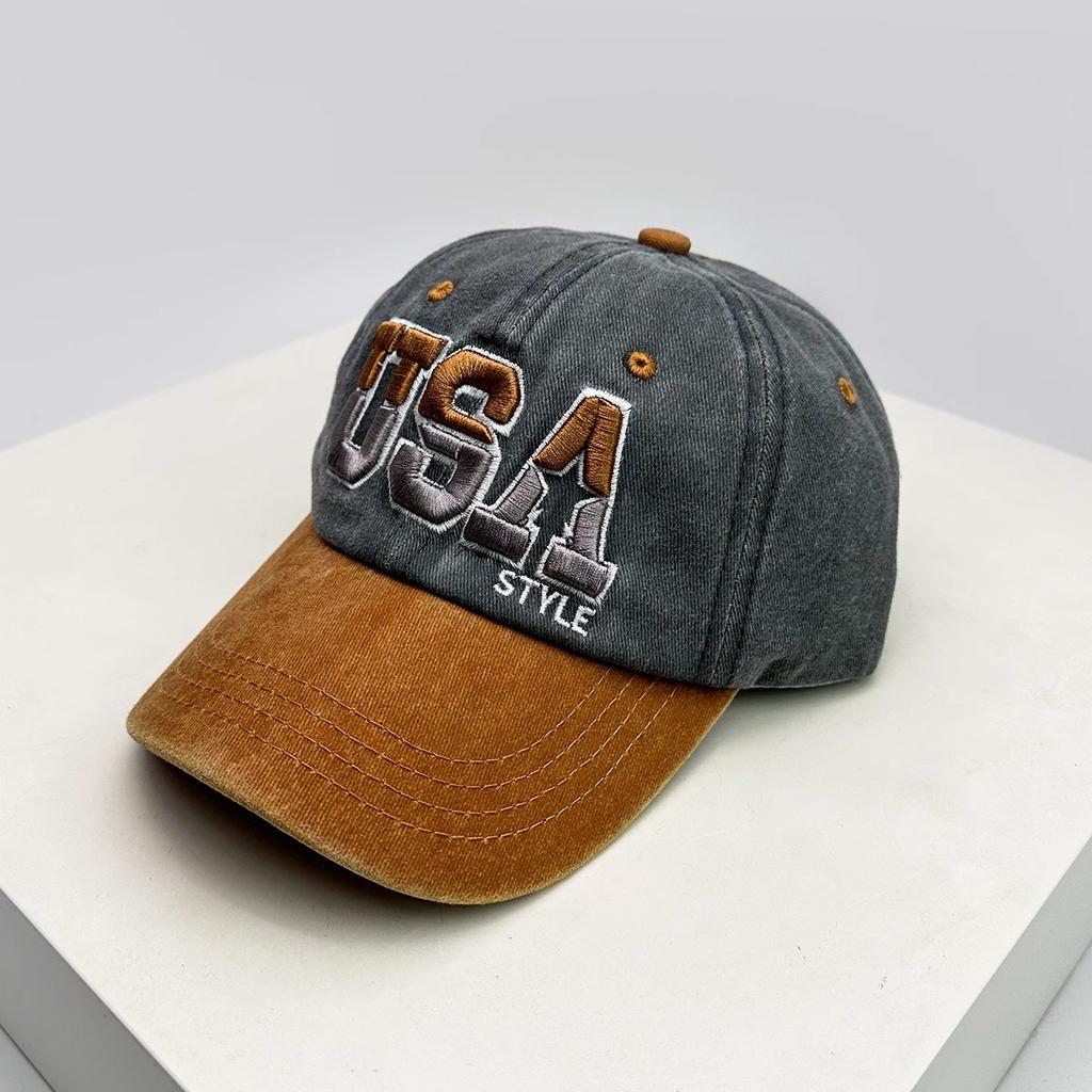 Поношенная старая вышитая бейсболка Вышитая бейсболка Европейская и американская ретро Универсальная защита от солнца бейсболка