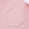 Sparkling Double Layer Starry Bracelet Elegant Anklet for Women Fashion Jewelry