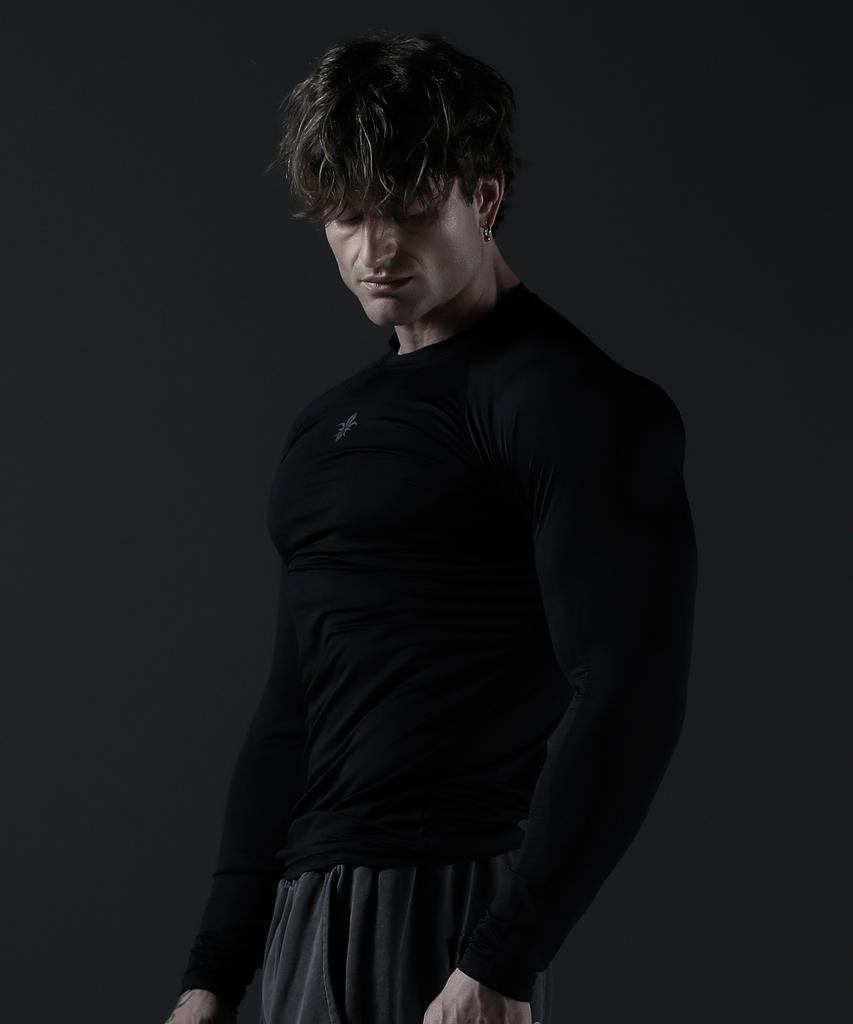 CARMID Silver Logo Compression Long Sleeve [Black]