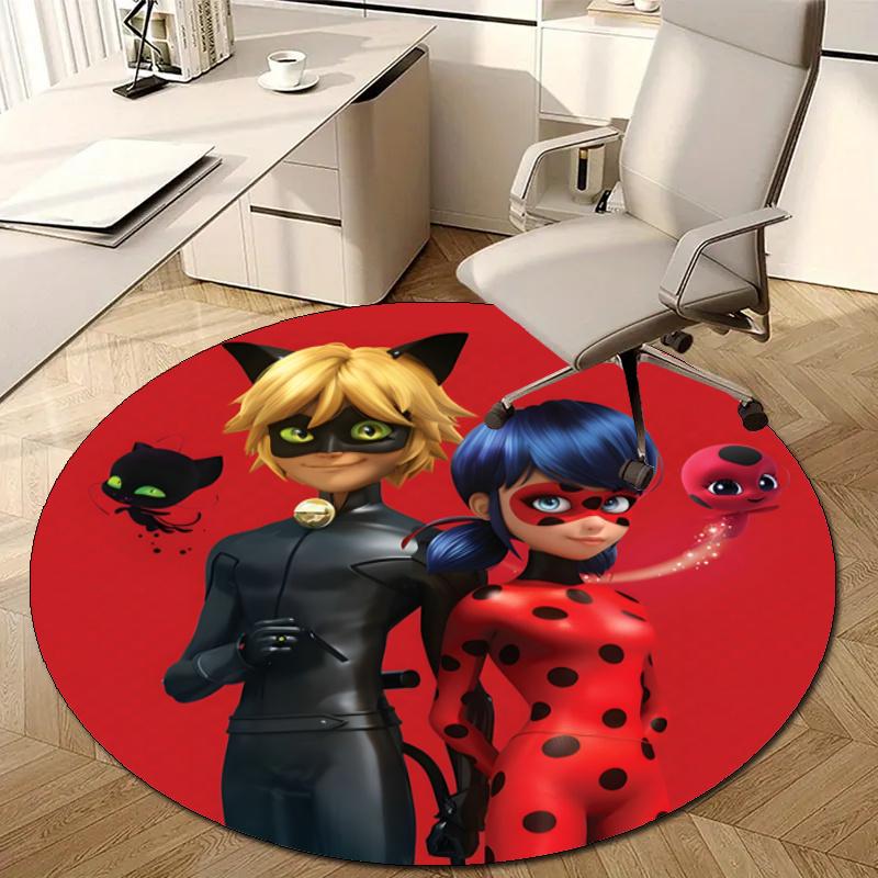 Personalized Ladybug Round Chair Office Rug - Perfect for Mat, Office Chair & More - Ideal Gift for Birthdays and Holidays