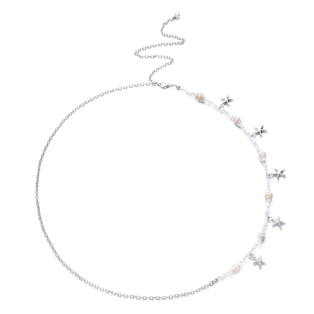 Gold Imitation Pearl Body Chain Shell Beads Belly Chain Fashion Starfish Waist Chain Bikini