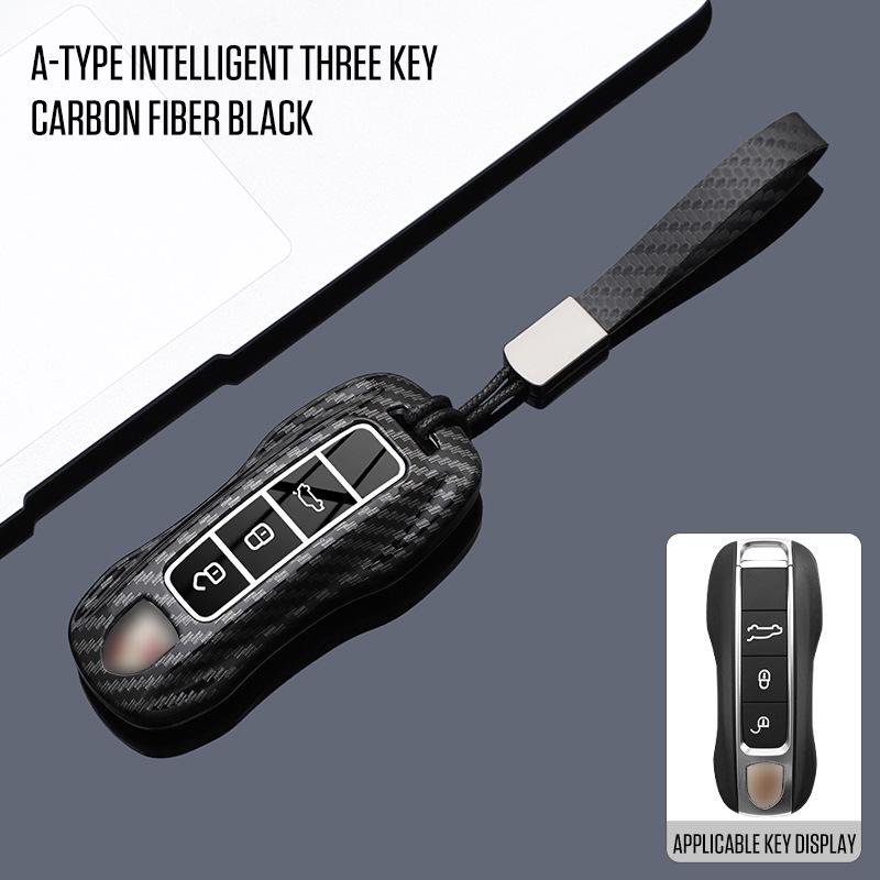 Porsche Carbon Fiber Key Cover for Panamera, Cayenne, Macan, 718, Taycan