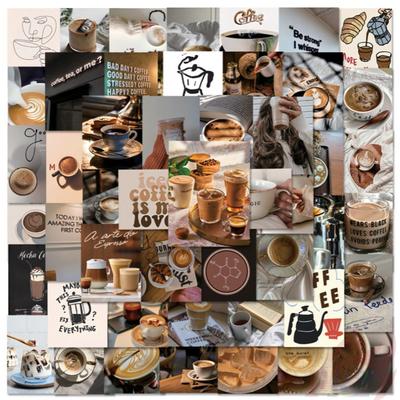 50 шт./компл. мини-кофе плакат наклейки DIY модные водонепроницаемые каракули наклейки наклейки