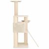 Cat Tree with Sisal Scratching Posts Cream 173 cm