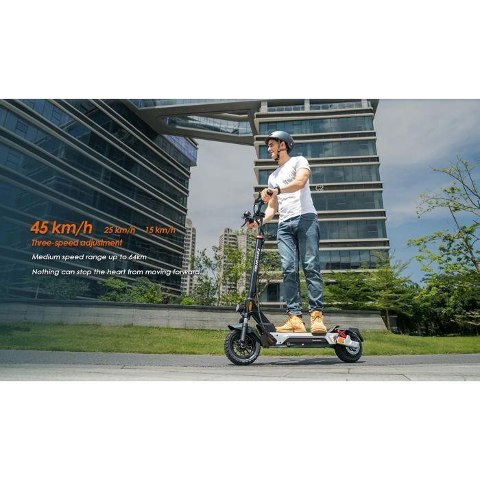 Kukirin M4 Max - Scooter électrique - 1000 W - 45 km/h - 48 V/18,2 Ah - Roue à moyeu de 10 pouces - Autonomie de 65 km