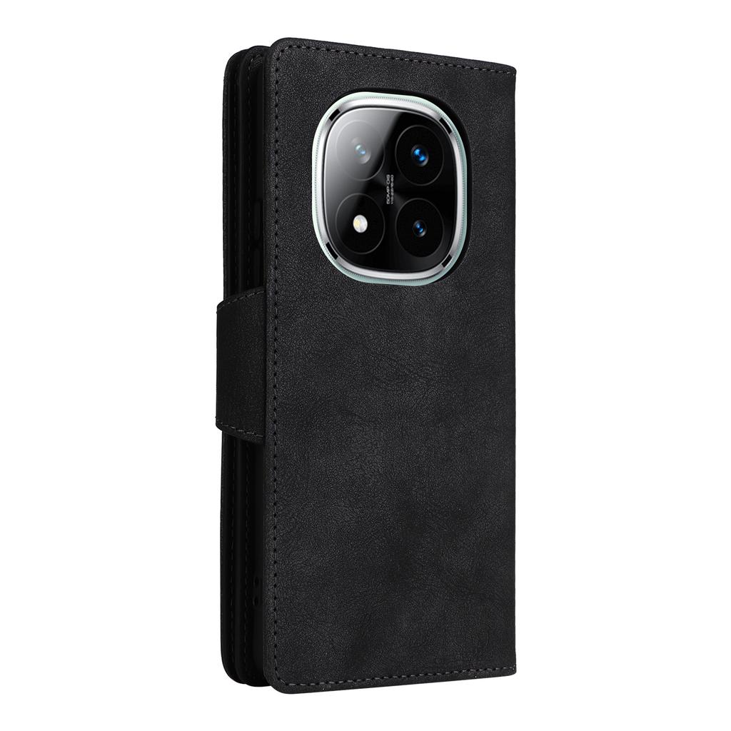 Leather Case For Xiaomi Redmi Note 14 Pro 5G/14 Pro+ 5G/Poco X7 5G Zipper Wallet Stand Phone Cover Rivet Decor