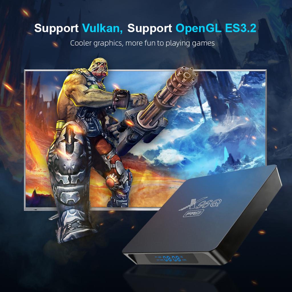 X96Q PRO Android 10.0 Smart TV Box UHD 4K Media Player Allwinner H313 Четырехъядерный H.265 2.4G&5G WiFi