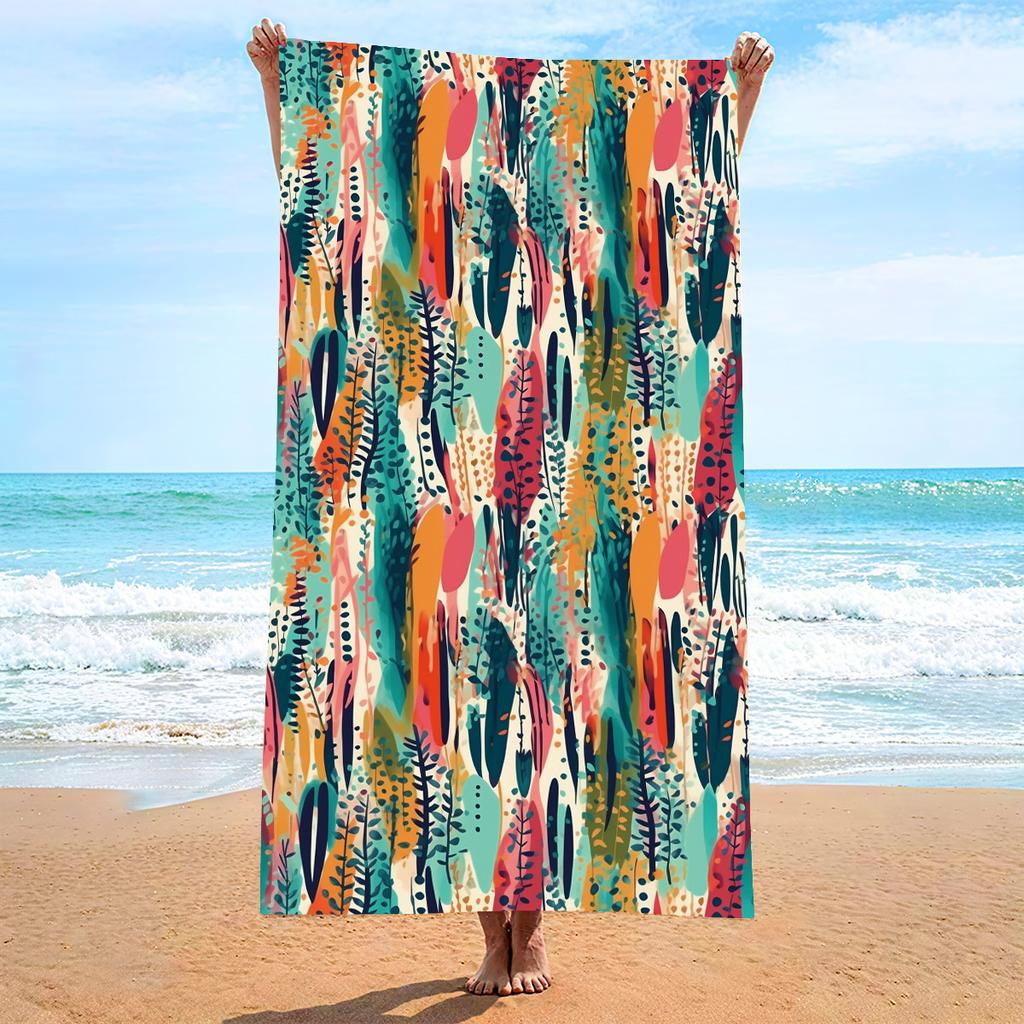 Locomotive Enthusiasts Sports Towels Quick-drying Double-sided Velvet Beach Towels Printed Bath Towels