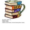 Painted Book Cup 3D Stacked Book Coffee Mug 300ml Unique Reading Atmosphere Mug Literary Collection Gifts for Book Lovers