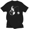 Men's T-shirts 100% Cotton Loose Funny Design Astronaut Printing Men's Tops T-shirt Cool Tshirt Male Tee Shirts