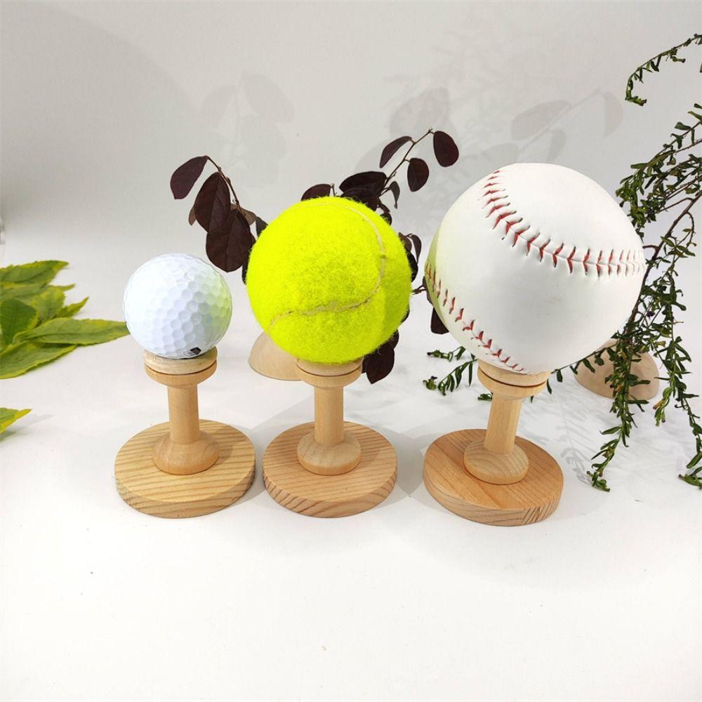 3Pcs Wooden Golf Ball Tees Storage Rack Golf Tennis Ball Support  Tabletop Decor