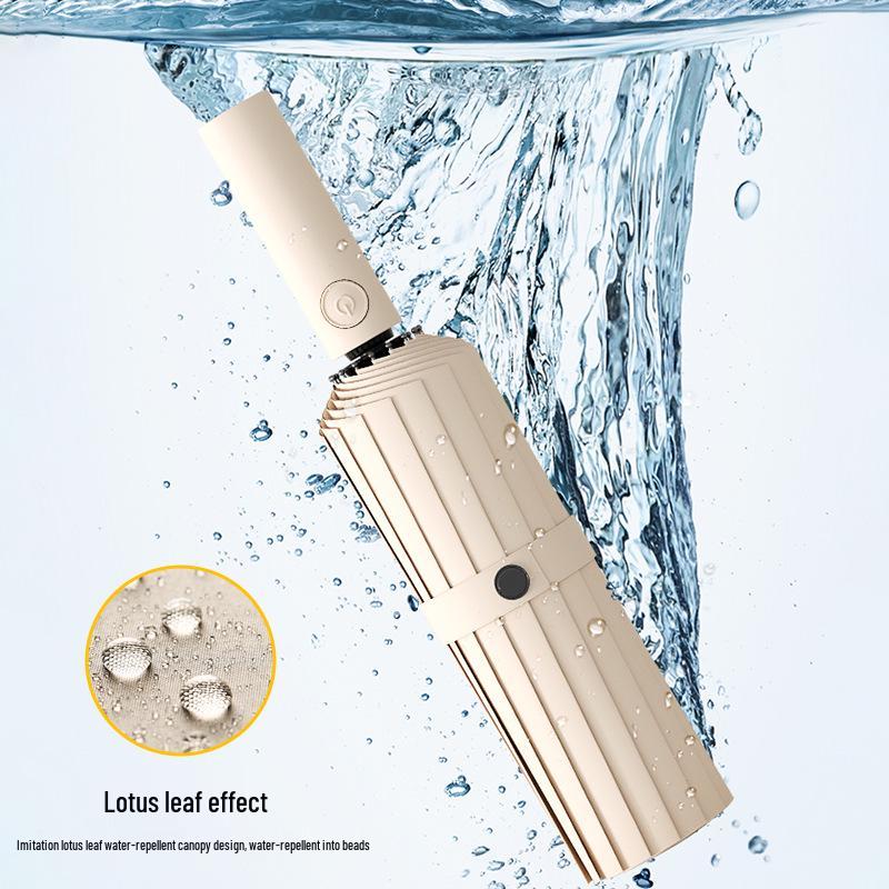 Мужской большой ветрозащитный складной зонт: Усиленный, Прочный, Двойного назначения для Солнца и Дождя