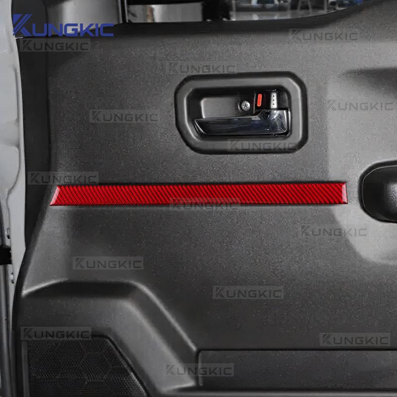 For Suzuki Jimny JB74 JB64 2024 2025 Real Soft Carbon Fiber Sticker LHD RHD Car Door Decor Trim