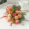 21 Heads Artificial Fake Rose Bouquets Flowers Decoration for Table Home Office Wedding Bridal Shower House Kitchen Decoration