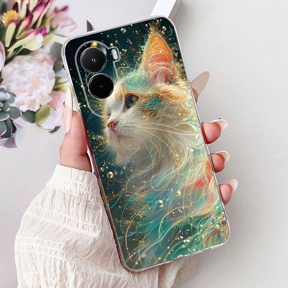 Для Xiaomi Poco M7 4G Чехол Poco M7 Plus Покрытие Роскошный Карп-Дракон Мягкий Тонкий Силиконовый Чехол для Телефона Для Xiaomi PocoM7 M 7 2025 Оболочка