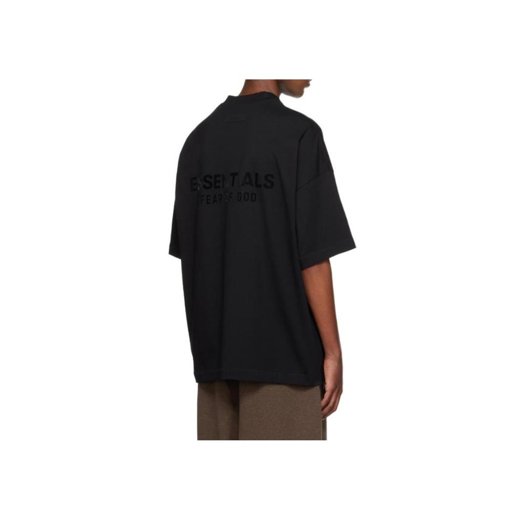 Fear of God Черные мужские топы Essentials с V-образным вырезом 125SU244210F