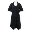 CHANEL [Excellent Condition] P53425V29267 CC Logo Button Short Sleeve Shirt dress 34 NavyUsed