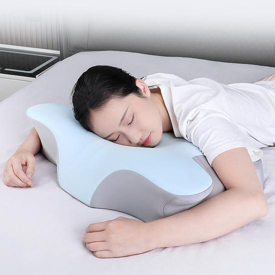 Подушка с эффектом памяти, медленный отскок, эластичная, облегчающая боль в шее, охлаждающая технология, подушка для сна, высокая плотность, поддержка, дышащая, моющаяся, боковая часть спинки