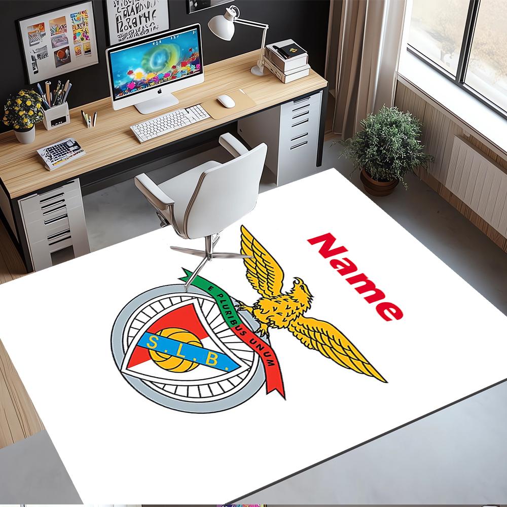 Custom Name S.L. Benfica Printed Carpet,Rug for Office Chair Living Room Bedroom Kitchen Room Decor Gifts.