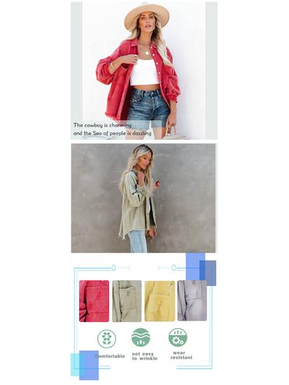 Джинсовая куртка с потертостями и разрывами в европейском и американском стиле для женщин 2025 года