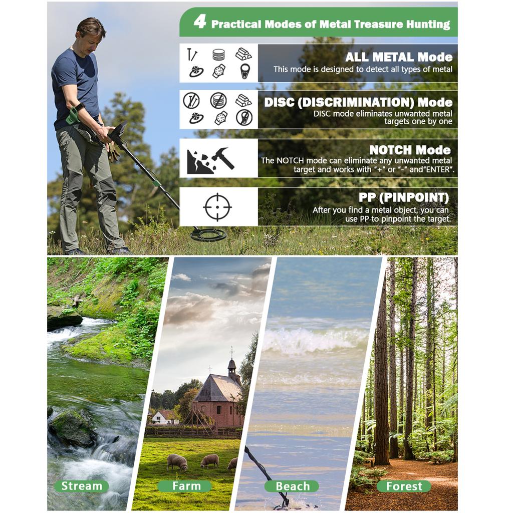 Металлоискатель для детей и взрослых, металлоискатели повышенной точности с ЖК-дисплеем, регулируемый