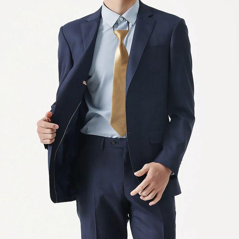 Short Style Cute Decoration Solid Color No Small Tie School Kids Tie Wedding Elastic Neck Tie