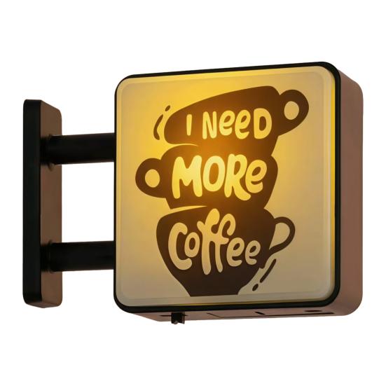 Coffee Lamp Refrigerator Magnet 3D Vintage Coffee Shop Light Fridge Magnet Cabinet Locker Whiteboard Decoration Coffee Lovers Gift