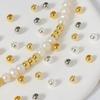 Граненые квадратные бусины с золотым покрытием 14K и 18K для изготовления браслетов и ожерелий своими руками