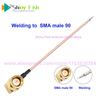 2 шт. ВЧ коаксиальный пигтейл U.FL SMA кабель SMA штекер с прямым углом к разъему U.FL Адаптер U.FL удлинительный кабель-перемычка для WIFI антенны RG178