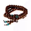 Meditation Wood Tibetan Rosary Beads 108 Turquoise Bracelet Wenge Buddhist
