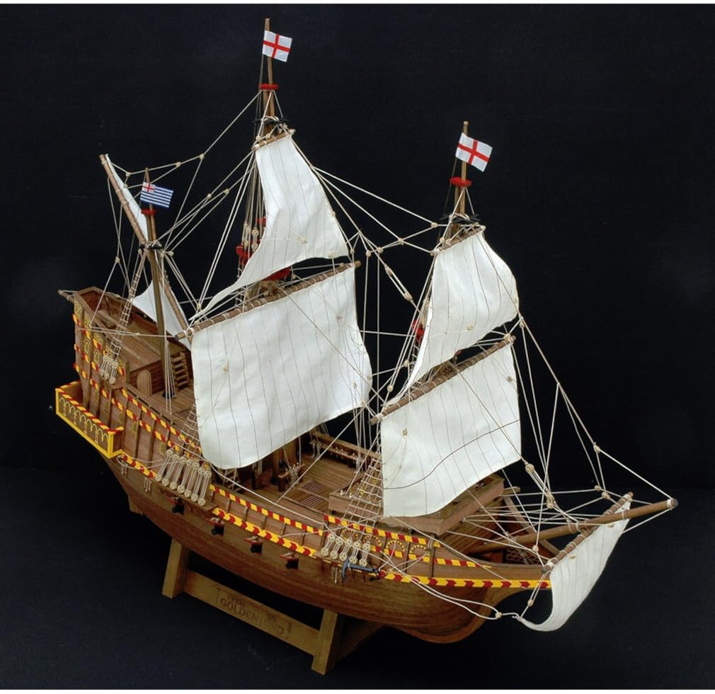 Woody Joe 1/50 Golden Hind Wooden Model Assembly Kit (Ship)