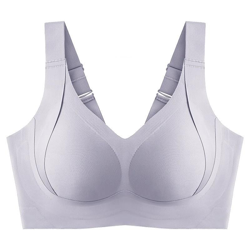 Women's Adjustable Breast Reduction Red Bra Large Size Top-Up Anti-Sagging Big Breast Revealing Small Bra