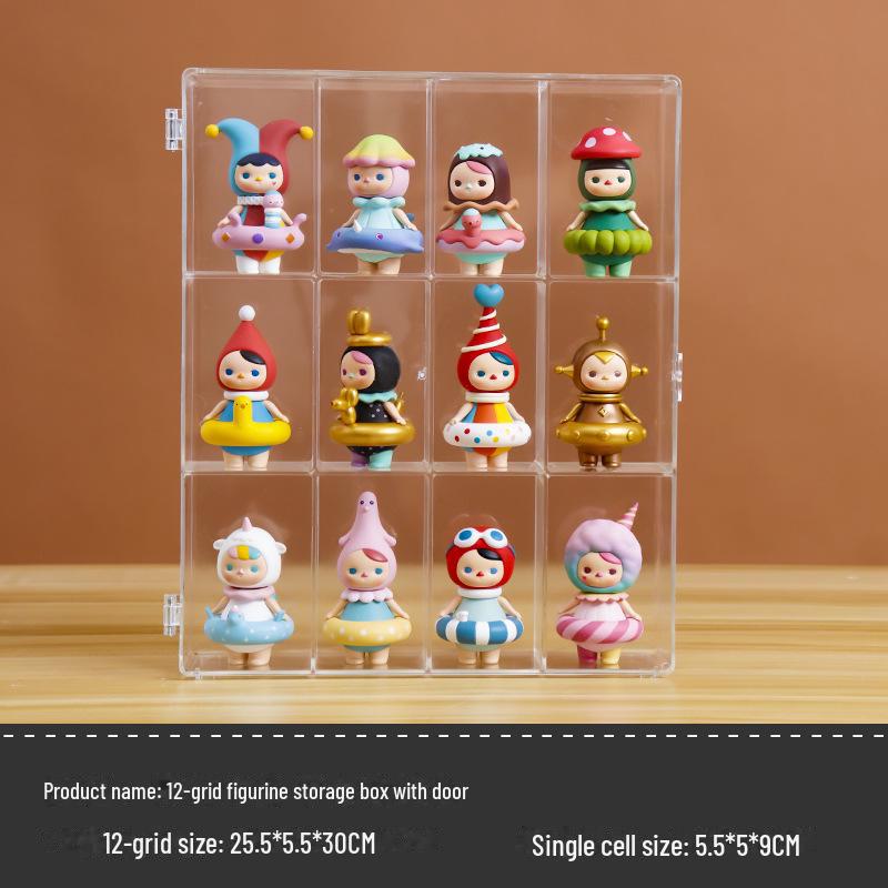 Акриловая пылезащитная настенная стойка для хранения скрытых коробок Molly