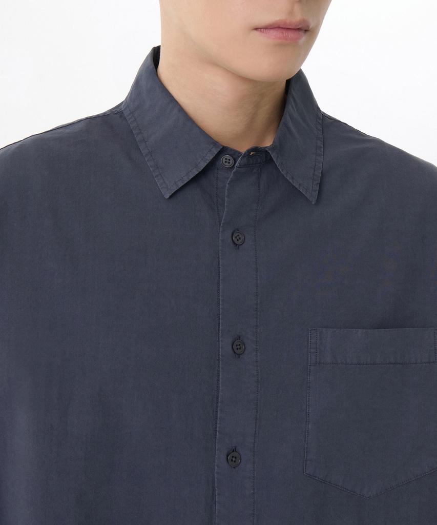 MUSINSA STANDARD Relaxed Cotton Tencel Pigment Shirt [Navy]