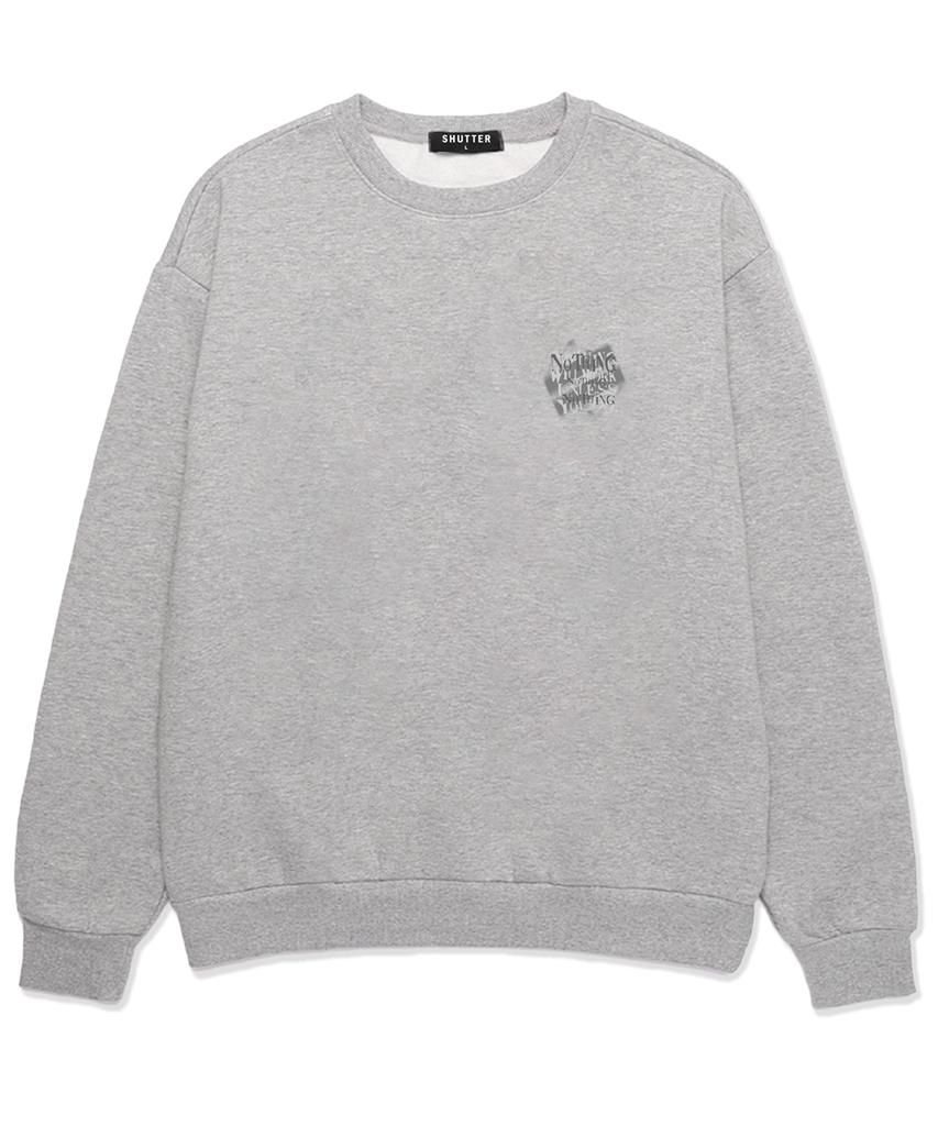 SHIRTER Свитшот Nothing Blur (Sls026) Меланж серый (Тип А)