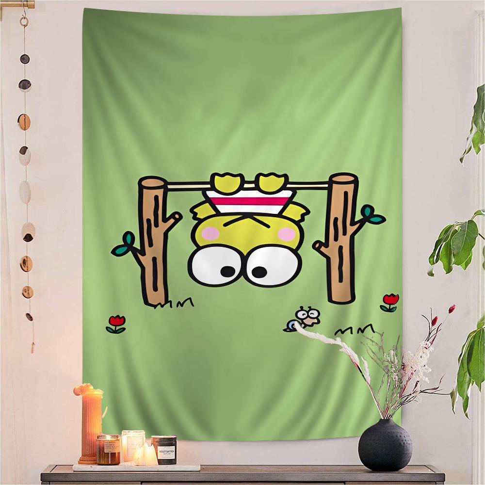 Cute Kero Kero Keroppi Cartoon Tapestry Bohemian Wall Tapestries Mandala Wall Hanging Sheets