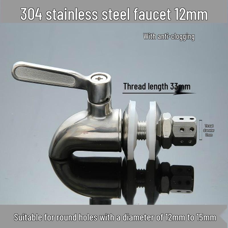 Кран для инфузионной банки из нержавеющей стали 304 с керамическим изливом и медным переключателем клапана