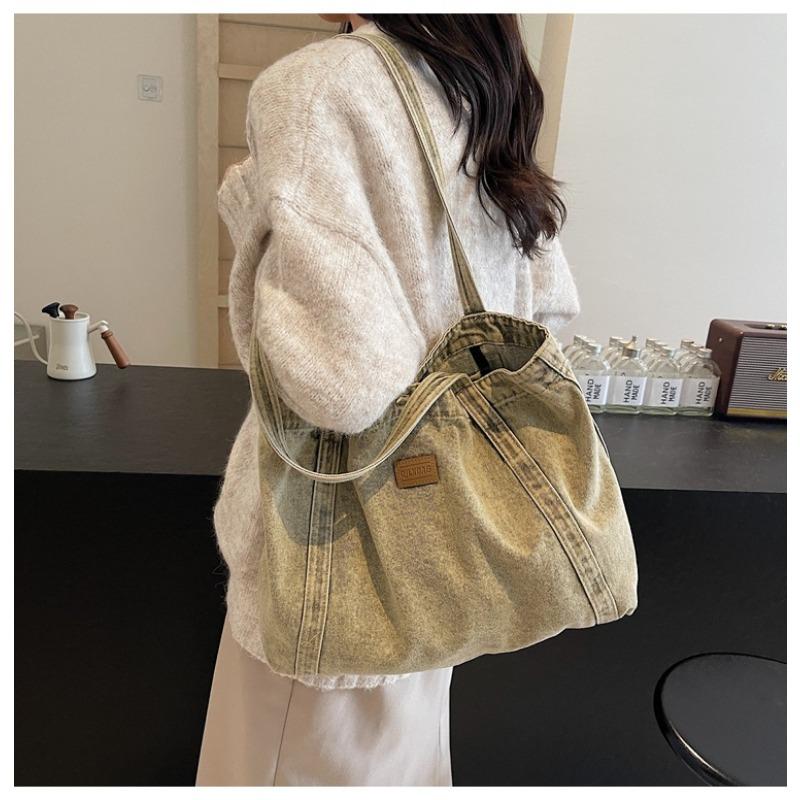 Индивидуализированная винтажная джинсовая сумка для женщин 2025 новая маленькая ретро сумка через плечо повседневная сумка-тоут
