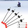 5 шт. Мини зимняя удочка для подледной рыбалки, верхний кончик, портативная уличная удочка, кончики с красным шариком и пружиной