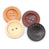 Деревянные пуговицы в стиле ретро с лазерной точкой - Натуральное дерево с широким краем для рубашки, кардигана или тренча