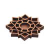 D2 Miniature Figurines Trinket Shelf Wood Mandala Crystal Stone Mineral Specimen Display Storage Box Candy Toy Scene Decor Tray